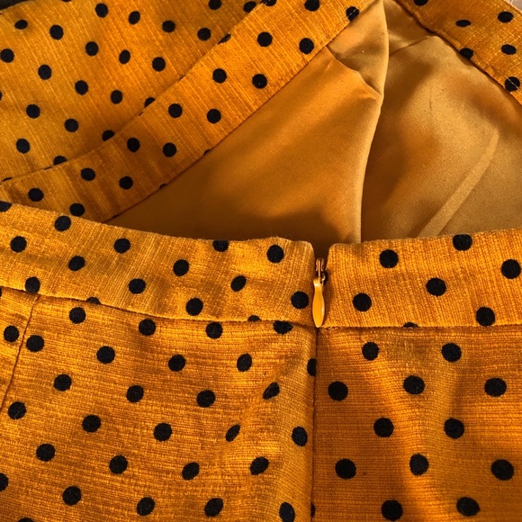 NEW Gap Size 10 Black & Mustard Polka Dot Skirt - Picture 4 of 5